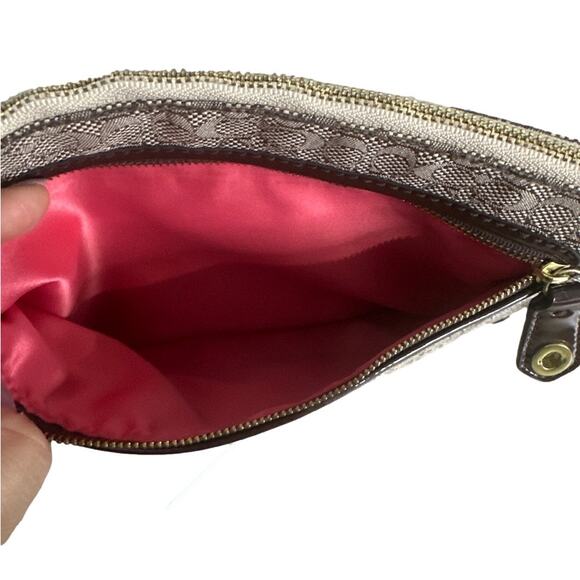 COACH Poppy Signature C Mini Oxford East/West Swingpack Canvas Crossbody - Picture 7 of 11